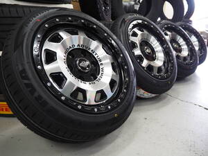 カスタムサイズ ゴツゴツ系 BELLISSI D10SS 17inch 8.0J 6H139.7 +20 輸入タイヤ 205/55R17 200系 ハイエース その他サイズ選べます