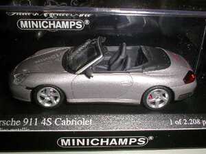 PMA 1/43 Porsche ポルシェ911 4Sカブリオレ 2003 (グレーM)