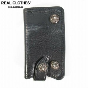 CHROME HEARTS/クロムハーツ KEYCASE SNAP CRS/レザー キーケース クロスボタン /UPK