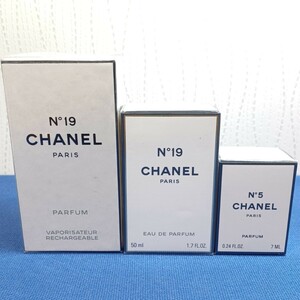 ◆CHANEL シャネル 香水 3点 まとめて◆No19 50ml◆No19 15ml◆No5 7ml◆未使用/未開封品