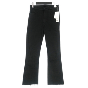 未使用品 マザー mother The Hustler Denim Pants セミフレア デニムパンツ ジーンズ 28 黒 ブラック 9910600119 レディース