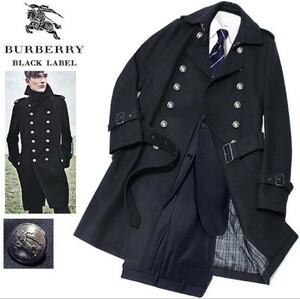 【超高級】【超希少】 【美品】バーバリー ブラックレーベル ナポレオン コートM BURBERRY ブラックレーベル コート 黒