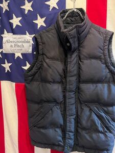 ★Abercombie&Fitch★ダウンベスト★SUMMIT ROCK VEST★サミットロックベスト★フルジップ★スタンドカラー★ブラック★黒★Mサイズ★