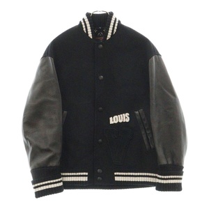 LOUIS VUITTON ルイヴィトン 25SS Varsity Jacket ダブルフェイスバーシティジャケット ブラック RW251WW QWE FSJA07/1AGADY