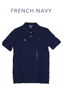 新品アウトレット A629 S(8)サイズ 紺 半袖 ポロ シャツ 無地 ワンポイント polo ralph lauren ポロ ラルフ ローレン