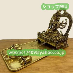 (高さ23 dsdsad仏像 x幅38 守護神 【摩利支天座像】銅製 x奥行19 cm)