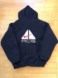 90Ｓ★激レア！！！発掘！！★NIKE ACG ビックロゴ！！フリースＪＫＴ’98