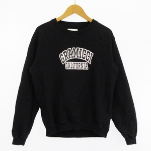 グラミチ GRAMICCI LOGO SWEATSHIR スウェット トレーナー 長袖 ロゴ プリント プルオーバー コットン 黒 ブラック トップス ■GY01 キッズ