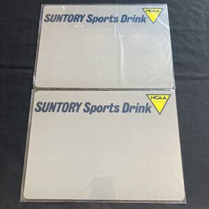 新品未使用 デッドストック 80年代 メーカー不明 SUNTORY Sports Drink NCAA サントリー スポーツドリンク 下敷き 2枚セット 昭和レトロ