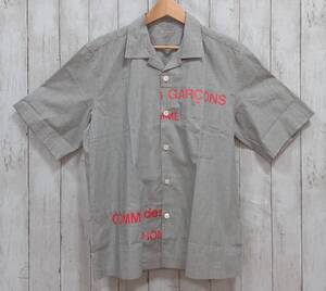 COMME des GARCONS HOMME 00s 銀タグ 田中オム AD2001 スプリットずらしロゴ グレー コムデギャルソンオム アーカイブ ARCHIVE