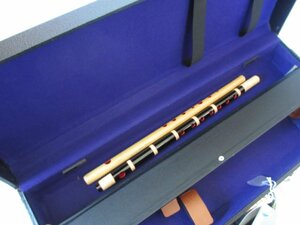 尺八篠笛兼用ハードケース(尺八ケース/篠笛ケース) 2本用 丈夫な日本製