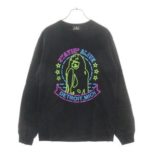 HYSTERIC GLAMOUR ヒステリックグラマー 17AW HYS NEON ネオンヒスガールプリント 長袖Tシャツ ブラック 02173CL05