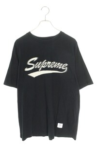 シュプリーム Tシャツ 22AW Intarsia S/S Script Top サイズ:L インターシャロゴプリントTシャツ 中古 BS99