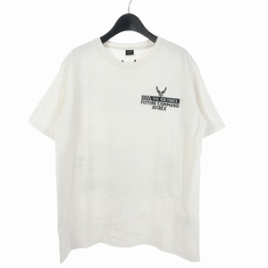 アヴィレックス AVIREX EMB TEE FUTURE COMMAND Tシャツ カットソー 半袖 L オフホワイト 6113282 メンズ