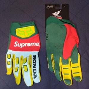 新品未使用 Supreme HONDA Fox Racing GLOVES シュプリーム ホンダ フォックスレーシング グローブ 手袋 L Large