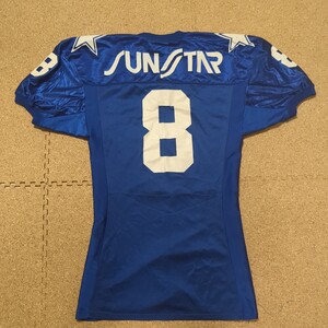 【非売品】SUNSTARアメフト部FINIES選手支給ユニフォーム #8 M　青