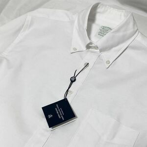 新品未使用 USA製 brooks brothers OXford BD shirt アメリカ製 ブルックスブラザーズ オックスフォード ボタンダウン シャツ 白 ホワイト