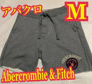 Abercrombie & Fitchアバクロ　ハーフパンツ　短パン　ショートパンツ　スウェット　刺繍ロゴ　Mサイズ