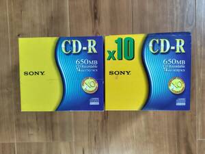 【未使用】SONY　CD-R　650MB CDQ-74CN　20枚(10枚×2)セット