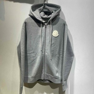 MONCLER FELT LOGO ZIP UP HOODIE SIZE-XL 8G00084 809KX モンクレール ジップアップフーディー パーカー