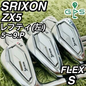 スリクソン ZX5 レフティ アイアン6本セット メンズゴルフ 初心者 入門 SRIXON ダンロップ DUNLOP 大人気モデル 左利き スチールシャフト