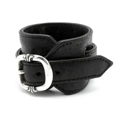 クロムハーツ CHROME HEARTS 【 RR TINY BUCKLE 】 ロックンロール レザー ブレスレット　36741