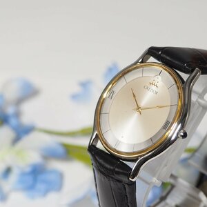 クレドール CREDOR セイコー SEIKO K18ベゼル 革ベルト メンズ 腕時計 C595 中古