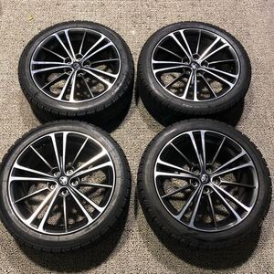 AG738-501 送料無料 バリ溝 215/45R17 91Q 冬 トヨタ純正 17X7J +48 100／5穴ハブ径 57mm【4本】プリウス 86 カローラツーリング 等