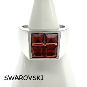 SWAROVSKI｜スワロフスキー 指輪 L【アクティ】カラーストーン ラインストーン シルバーカラー 約16号 リング ブランド a618et