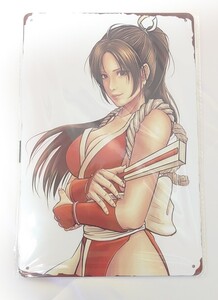 不知火舞 ブリキポスター　ブリキ看板　ネオジオ　SNK 　アーケード基板　NEOGEO レトロゲーム ポスター　KOF キングオブファイターズ