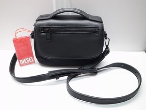 新品☆【DIESEL】ディーゼル 2WAY ユニセックス モノグラム クロスボディバッグ ミニ ショルダー バッグ　ブラック