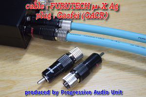 ■■ FURUTECH μ-X Ag＋RCA Rp_plug（GACR）/0.45m×2本