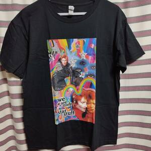 David Bowie (デヴィッドボウイ デビッド) BIGプリント　バンドTee　アートTシャツ　黒Lサイズ　