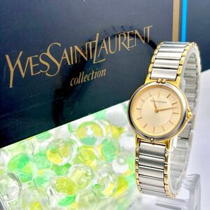 【箱付き/新品電池】Yves Saint Laurent イヴサンローラン YSL コンビ レディース 腕時計 2200-228481 2092813