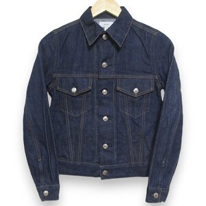 美品 HYKE ハイク DENIM JACKET TYPE３ タイトフィット デニムジャケット Gジャン ブルゾン サイズ1 インディゴ ◆