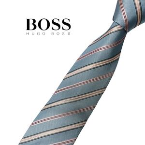 HUGO BOSS ネクタイ ナロータイ レジメンタル柄 ストライプ柄 ヒューゴボス USED 中古 m1663