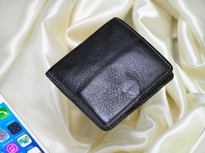 Aquascutum アクアスキュータム♪レザー 革 メンズ ガバっと大きく開く財布 サイフ 小銭入れ コインケース■定形外郵便送料全国一律：120円