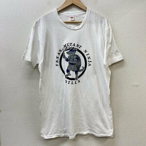 ヴィンテージ 90s Texas Mutant Ninja Turtles タートルズ パロディ 1990年製 シングルステッチ Tシャツ Tシャツ XL 白 / ホワイト
