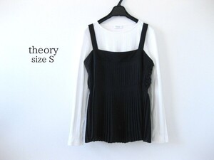 ☆セオリーtheory☆ブラウス☆ノースリーブ☆黒☆S(7号)☆キャミソール☆NEW YORK