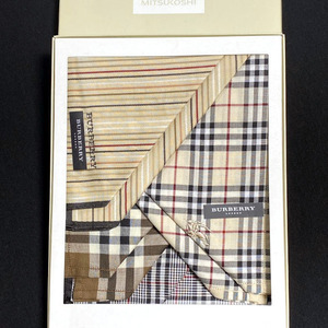 ★未使用★新品【BURBERRY バーバリー】ハンカチ 4枚セット　希少品