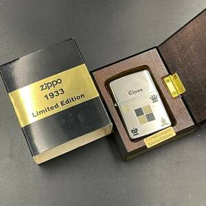 【人気】ZIPPO ジッポ 2002年製 USA製 アーマータイプ Chess LIMITED Edition 火花OK 着火跡あり オイル ライター/2439392/CDK68-7