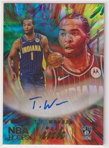 NBA T.J. WARREN AUTO 2022-23 PANINI HOOPS BASKETBALL HOOPS Ink Autograph SIGNATURE T・J・ウォーレン 直筆 サイン