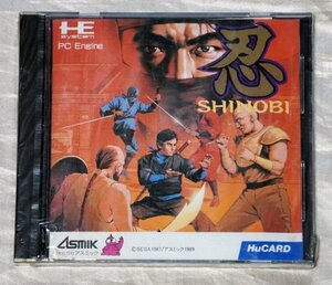 新品未開封 ★ PCエンジン Huカード 忍 SHINOBI シュリンクに破れあり Asmik /SEGA アスミック PC engine 1989