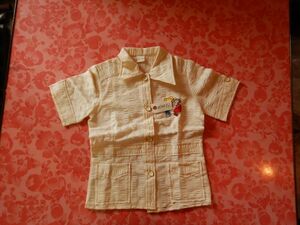 RETRO 子供服　012031 幼児　C-GH1530 ポリ45綿55　SIZE7-8才 女 未使用　日本製　MADE IN JAPAN 昭和レトロ