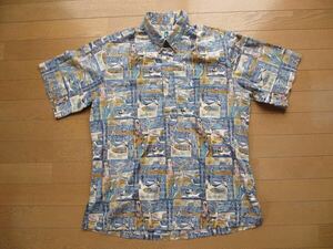 美品 90S 90年代 ヴィンテージ ビンテージ オールド KAHALA カハラ ハワイアン アロハ ボタンダウン オールプリント アメリカ製 USA 80年代