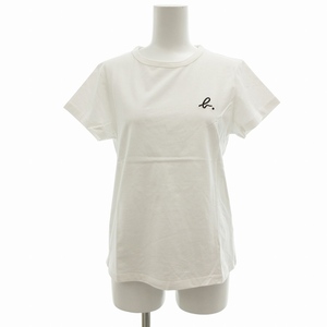 アニエスベー agnes b. LOGO TEE ロゴ Tシャツ カットソー 半袖 2 M 白 ホワイト /VU レディース