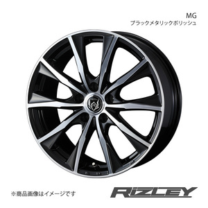 RiZLEY/MG インプレッサWRX STI GRB/GRF/GVB/GVF 4ポット ホイール1本【18×8.0J 5-114.3 INSET45 ブラックメタリックポリッシュ】0039921