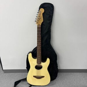 H622-CH12-94 FENDER フェンダー stratacoustic エレアコ アイボリー ギター ショルダーストラップ ソフトケース付き