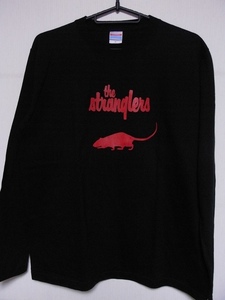 即決★新品長袖バンドＴシャツ★ストラングラーズ★THE STRANGLERS★RATTUS★ブラックボディ×レッドプリント★S/M/L/XLサイズ