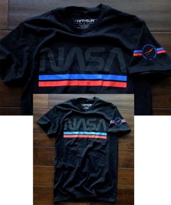 【既決USA】アメリカ航空宇宙局 ★ NASA @完売胸元&袖【NASA】ロゴ入半袖Tシャツ【NASA Men